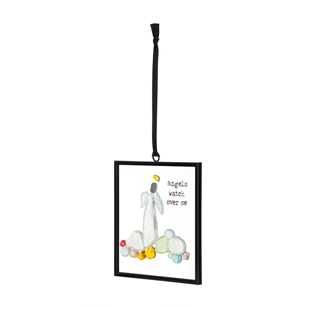 Guardian Angel Glass Suncatcher Ornament