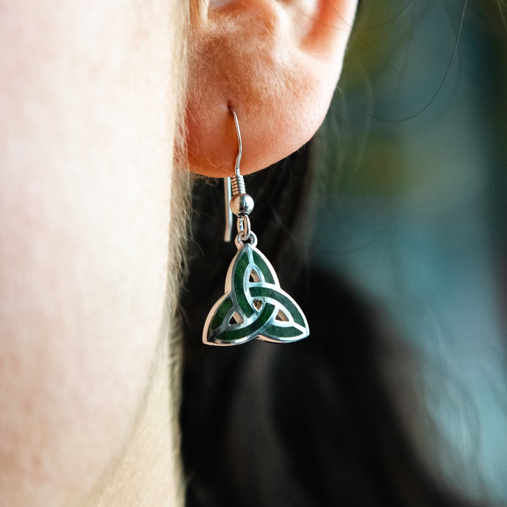 Sterling Silver Connemara Trinity Knot Earrings