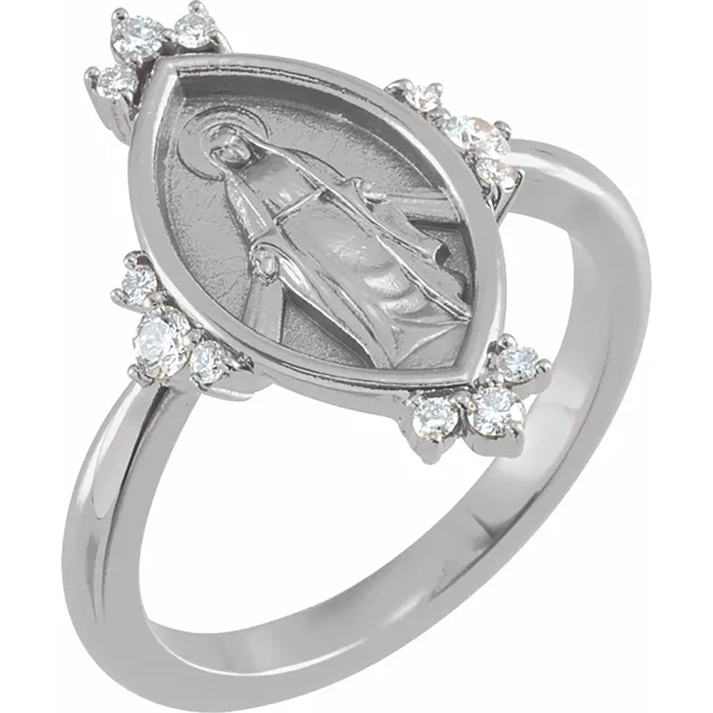 Sterling & Diamond Teardrop Miraculous Ring - Multiple Sizes