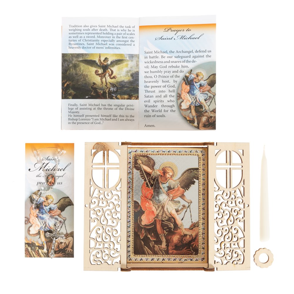 Mini Table Shrine - St. Michael