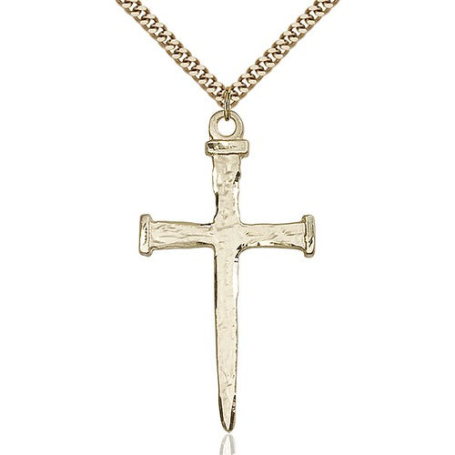 14kt Gold Filled Nail Cross Pendant