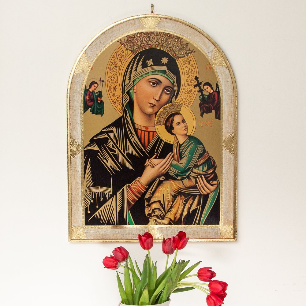 Our Lady of Perpetual Help Florentine Plaque