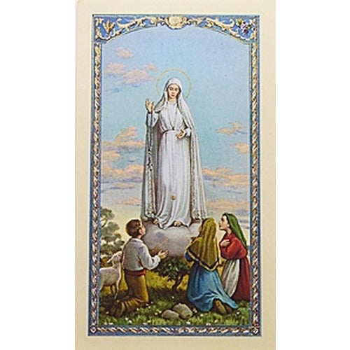 Novena a Nuestra Senora de Fatima – (Our Lady of Fatima) -Spanish Prayer Card