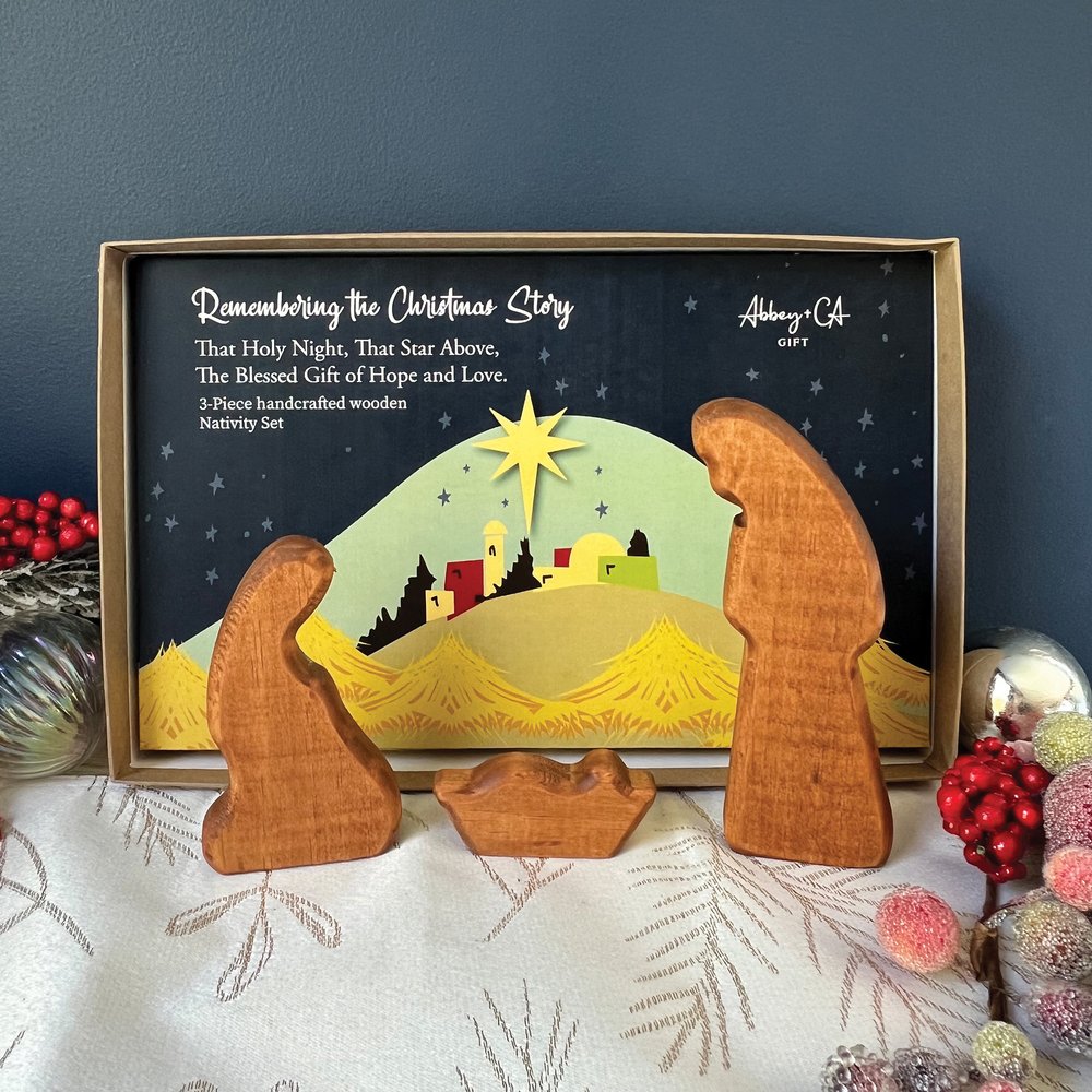 Holy Family Cedar Nativity - 3 Pieces