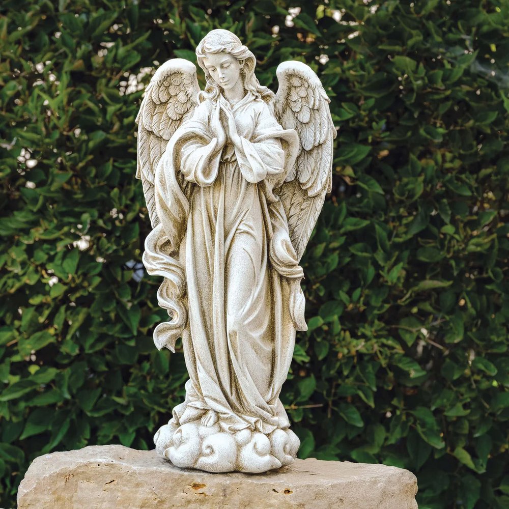 Standing Praying Angel Garden Statue - 18"