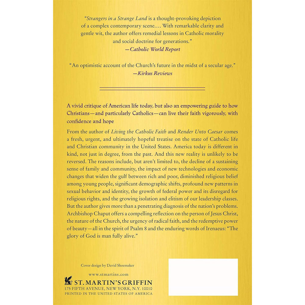 Strangers in a Strange Land: Living the Catholic Faith in a Post-Christian World