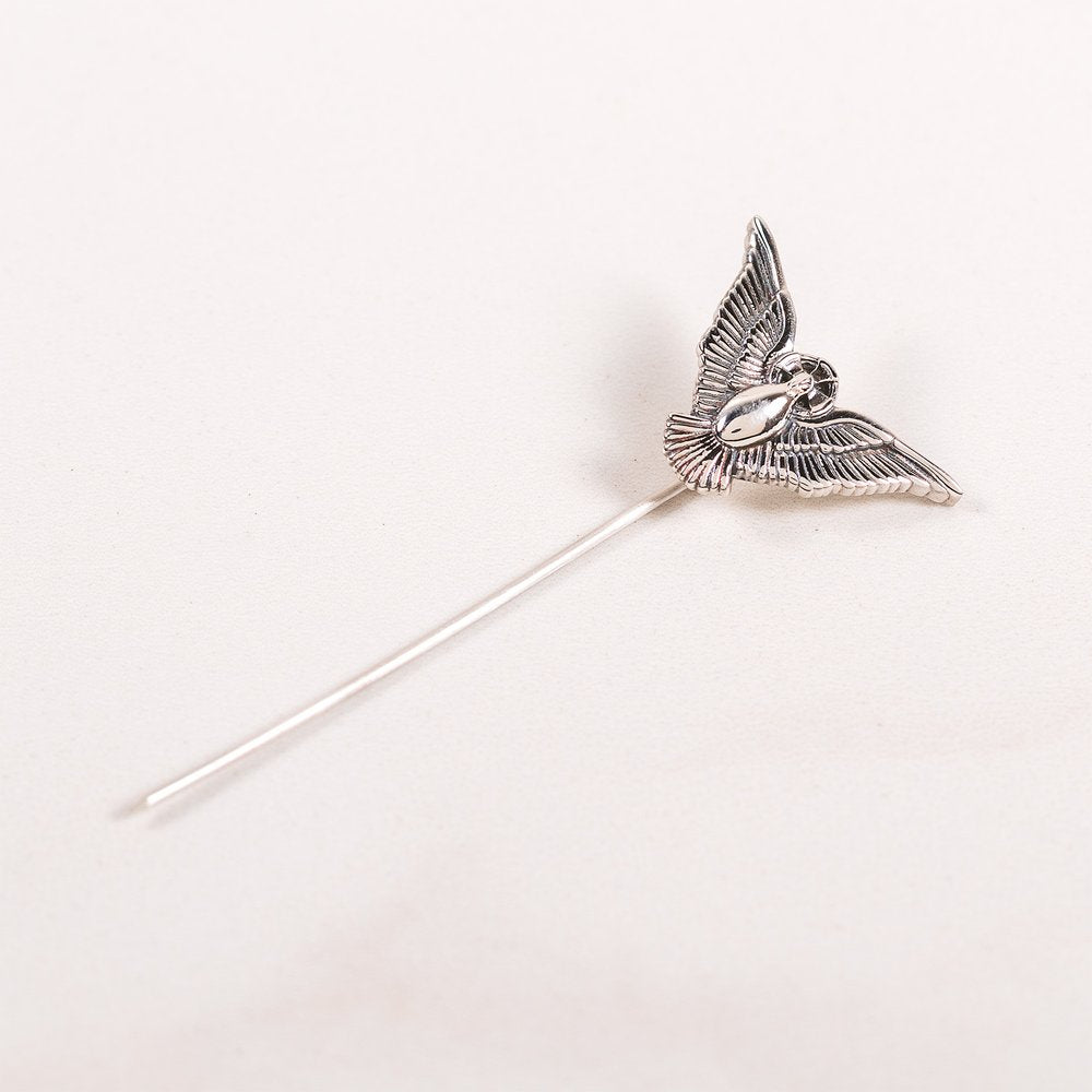 Sterling Silver Holy Spirit Majestic Dove Lapel Pin