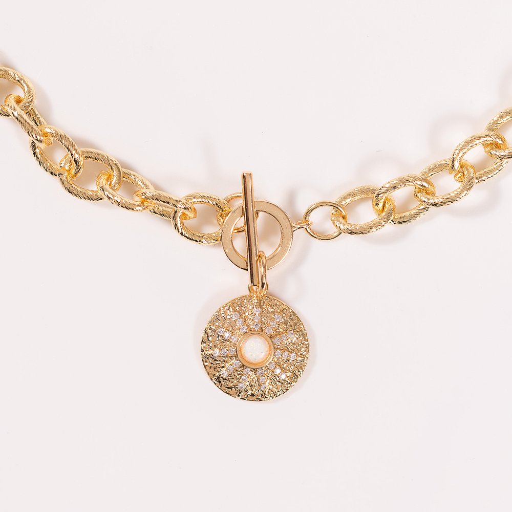 How I Adore Him Gold Monstrance Necklace