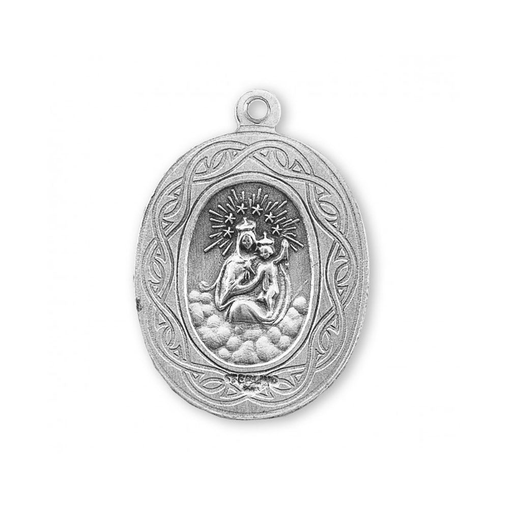 Sterling Silver Crown of Thorns Scapular Necklace