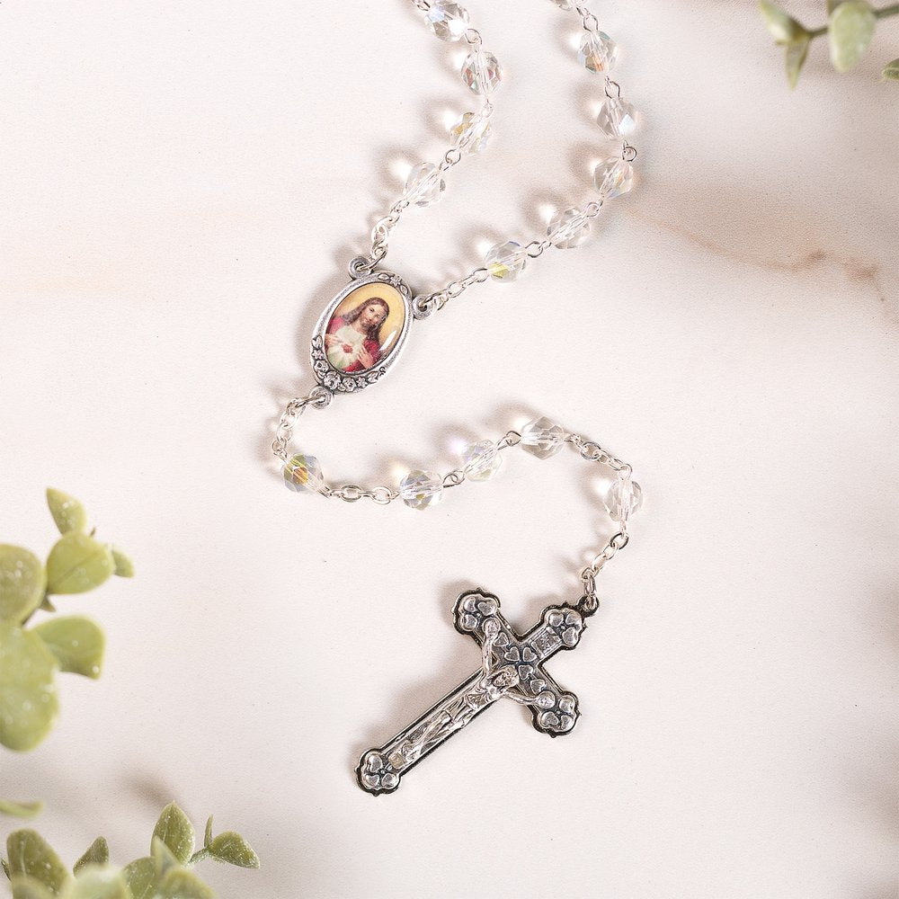 Clear Czech Crystal 100 Requiem Rosary