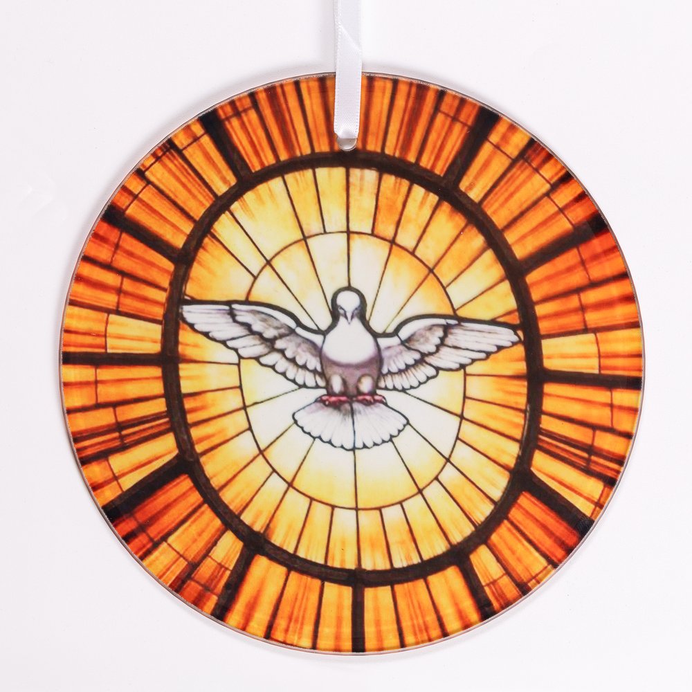 St. Peter's Basilica Dove Window Glass Suncatcher - 6"
