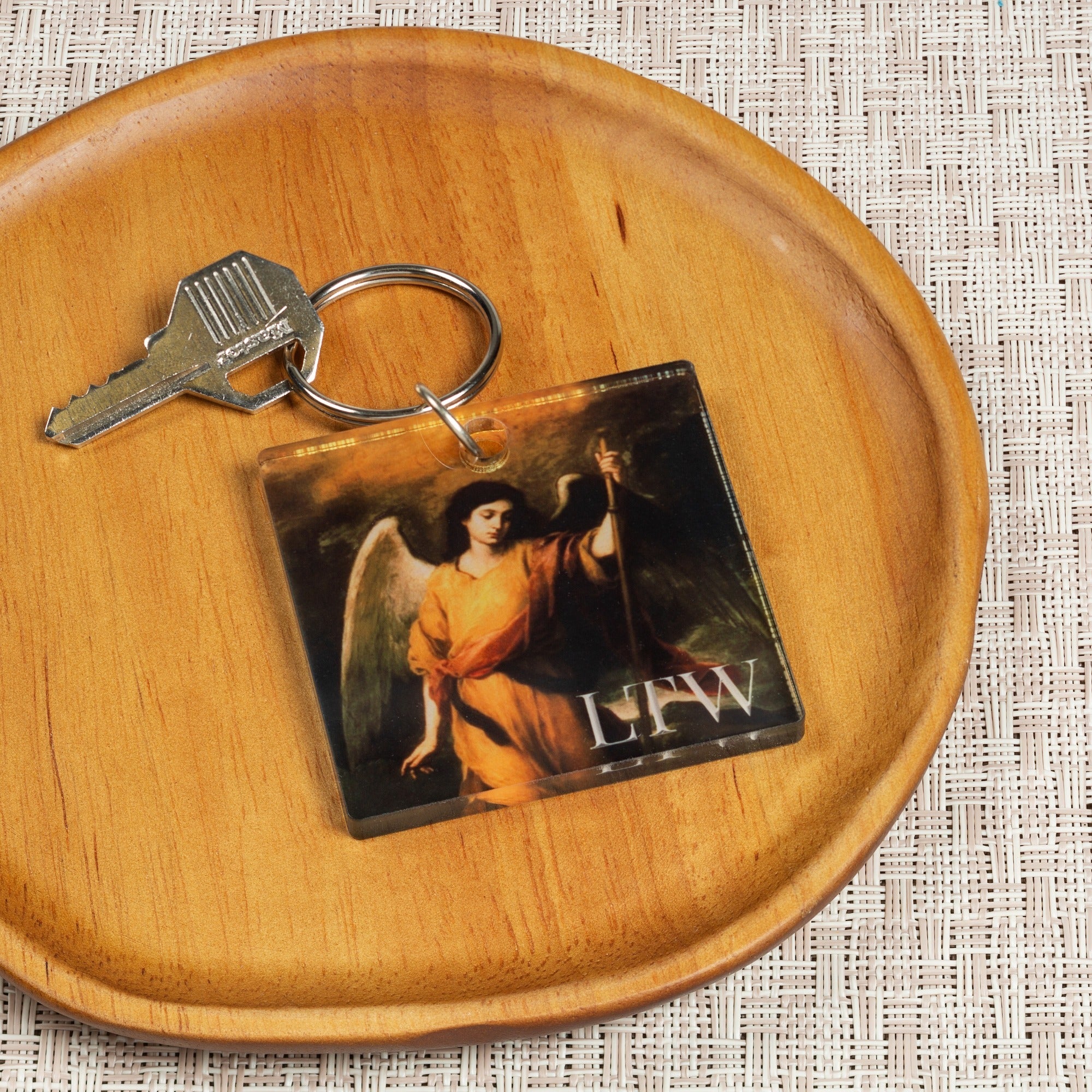 Personalized St. Raphael the Archangel Key Chain