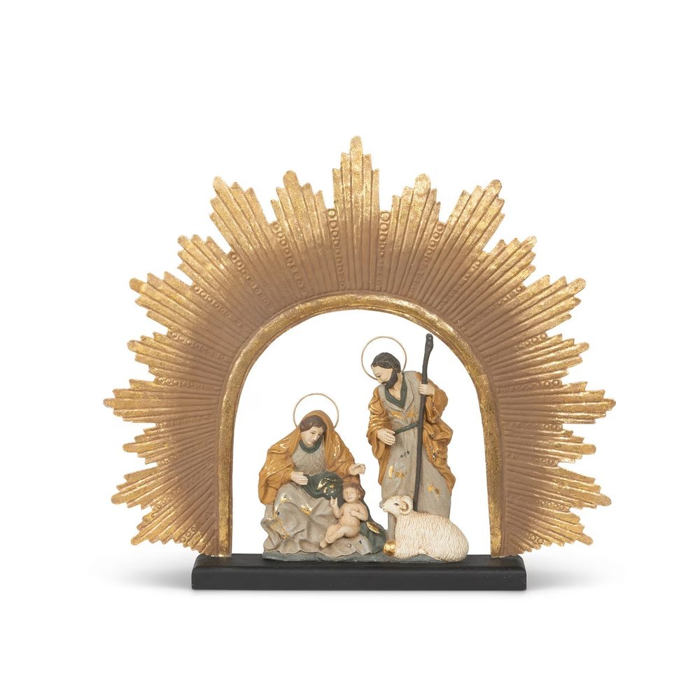 Radiant Sunburst One-Piece Nativity Scene
