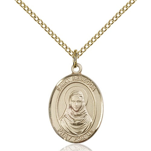 St. Rebecca Pendant with Chain, Bliss, Gold Filled