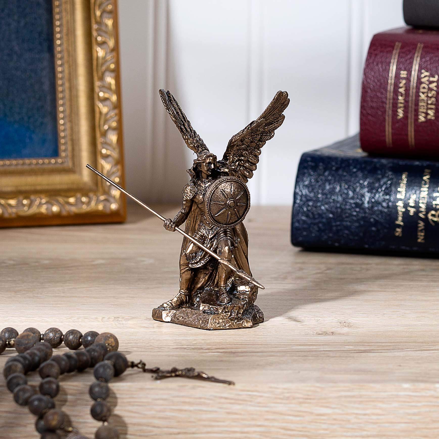 St. Raphael Archangel Veronese Statue - Bronzed Finish 4