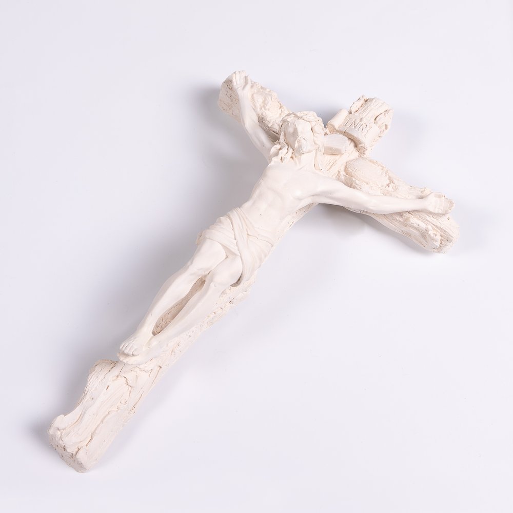 Ivory Wall Crucifix - 12.6"