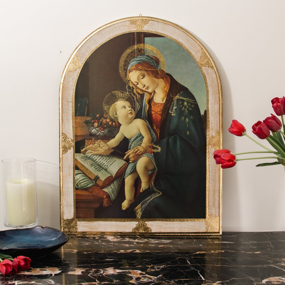 Arched Madonna of the Library Florentine Plaque