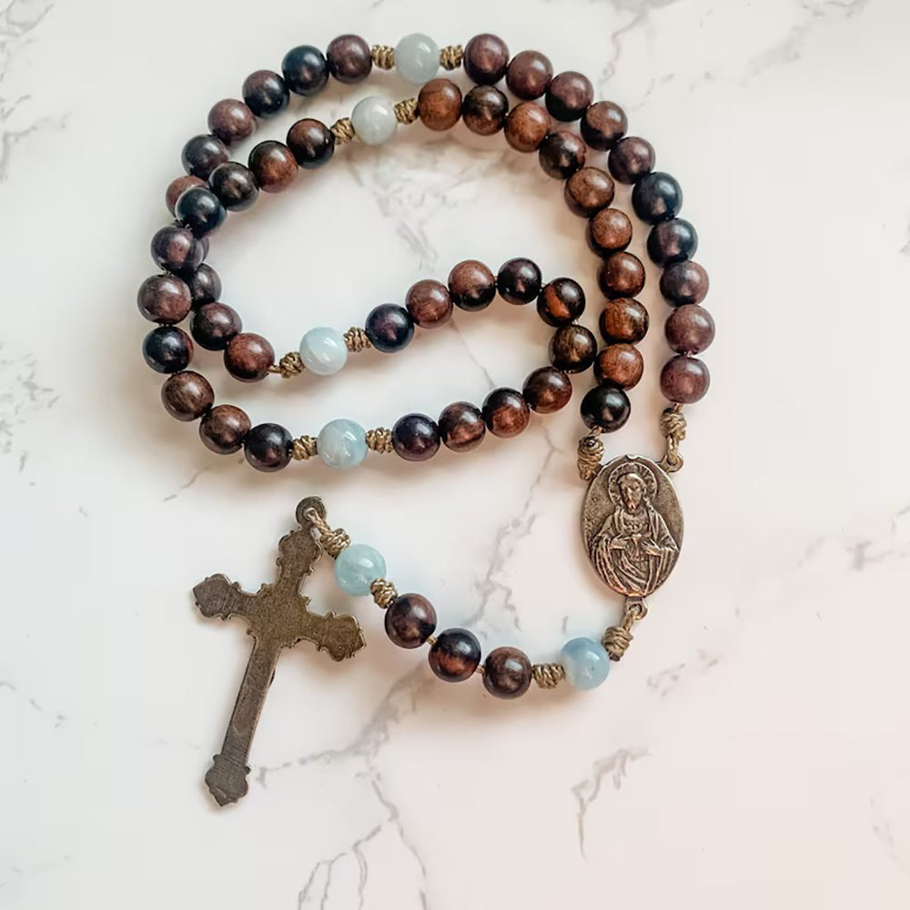 Corded Perpetual Help & Sacred Heart Rosary