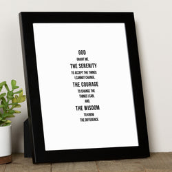 Serenity Prayer Framed Print
