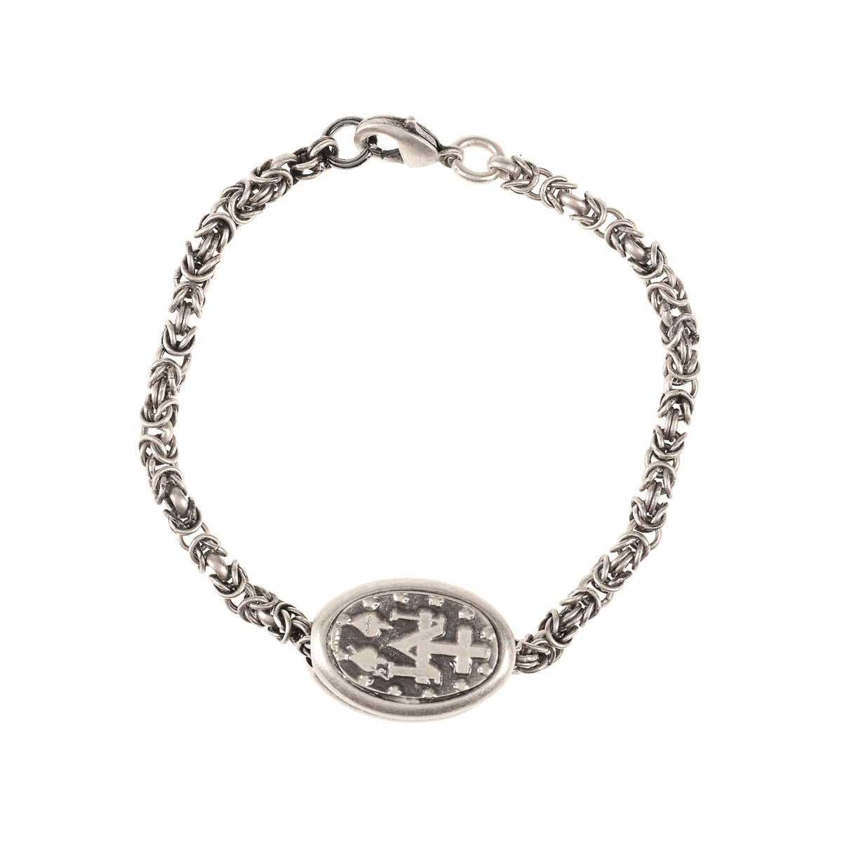 Miraculous Medal Bracelet with Byzantine Chain