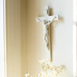 Crucifix White Resin Classic - 10'' - 2019380
