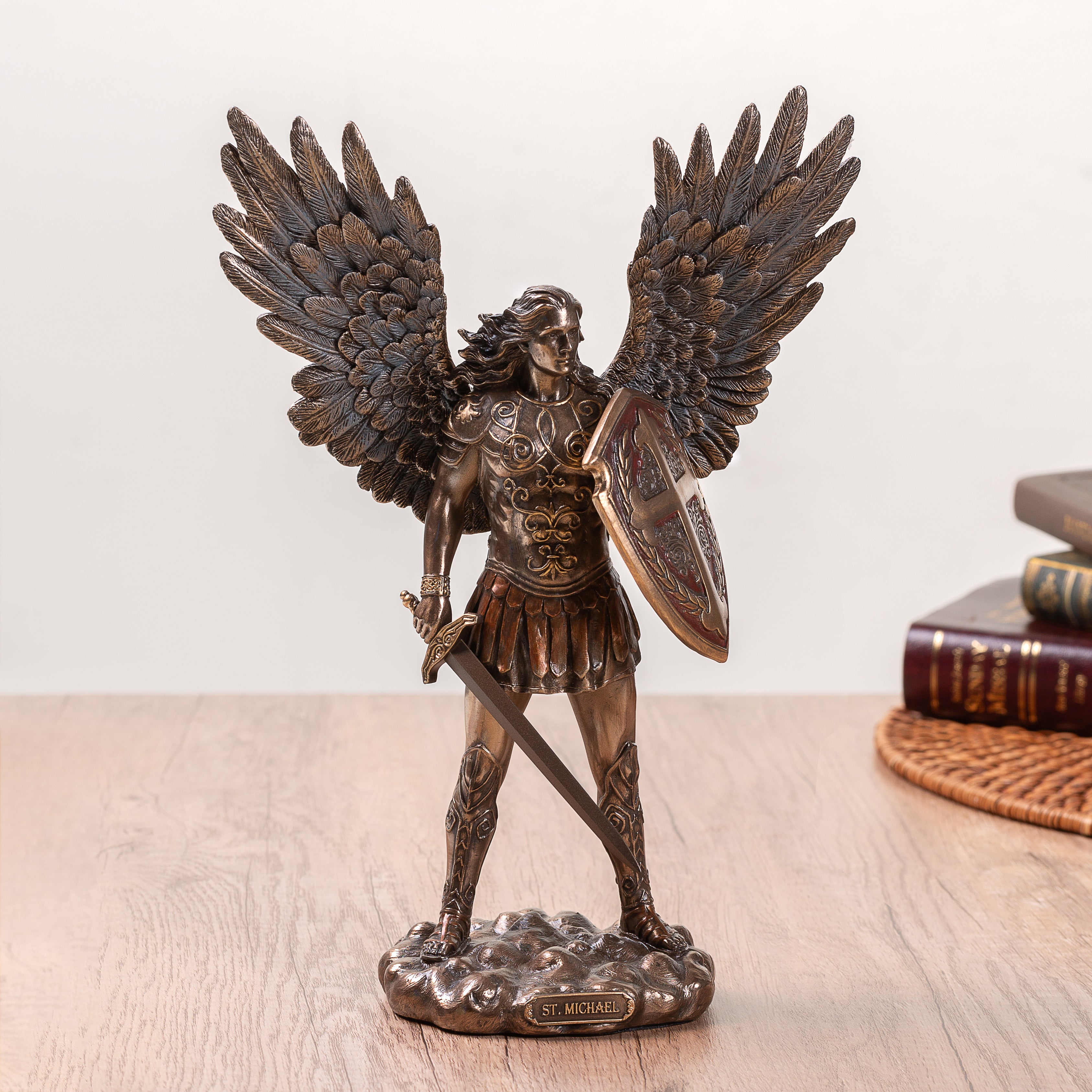 St. Michael with Shield Statue - 11"