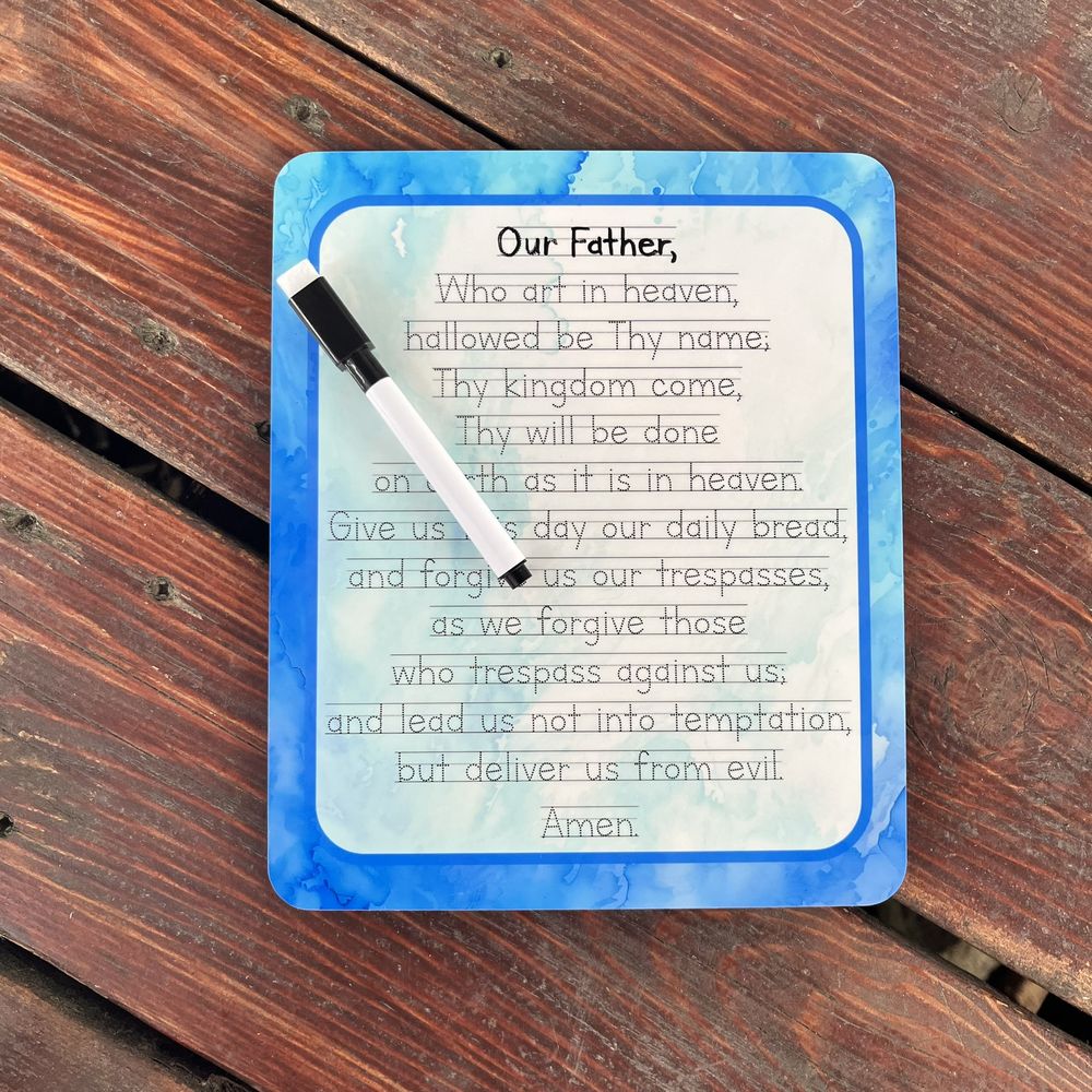 Rosary Prayers Tracing Dry-Erase Boards & Markers Set