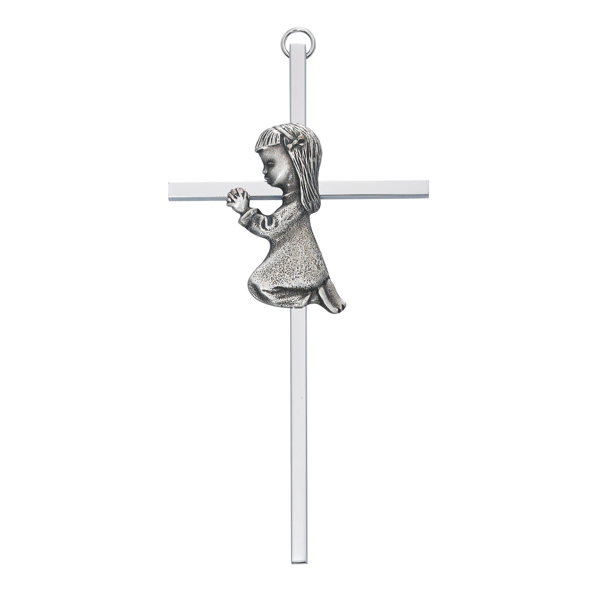Silver Praying Child Cross