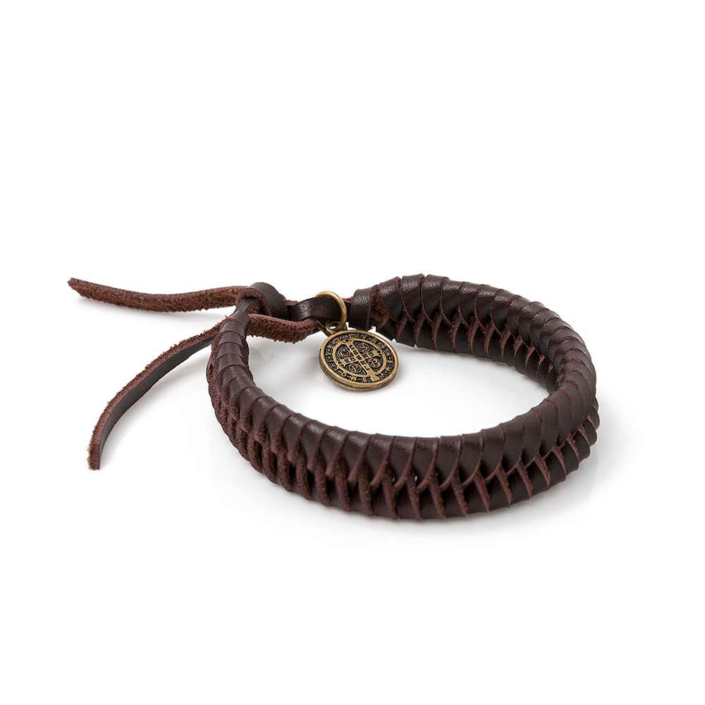 Fishtail Braided St. Benedict Bracelet