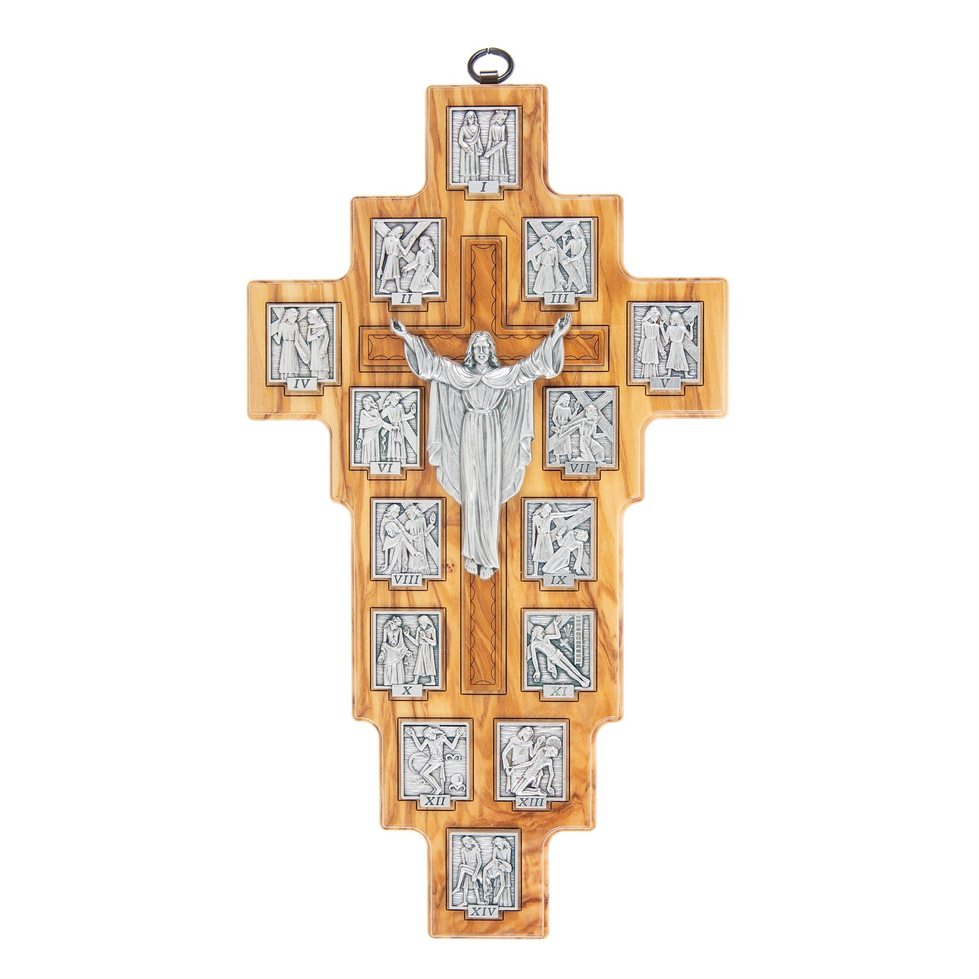 Stations of the Cross Wood Wall Plaque