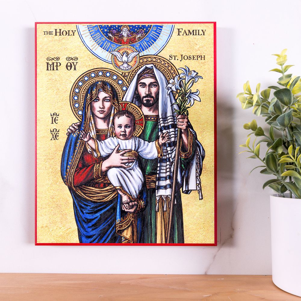 Holy Family Modern Icon Plaque - 8" x 10"