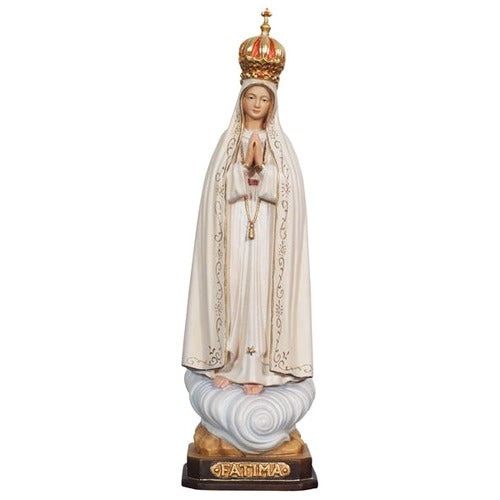 Our Lady of Fatima Hand Made Italian Statue - 13"