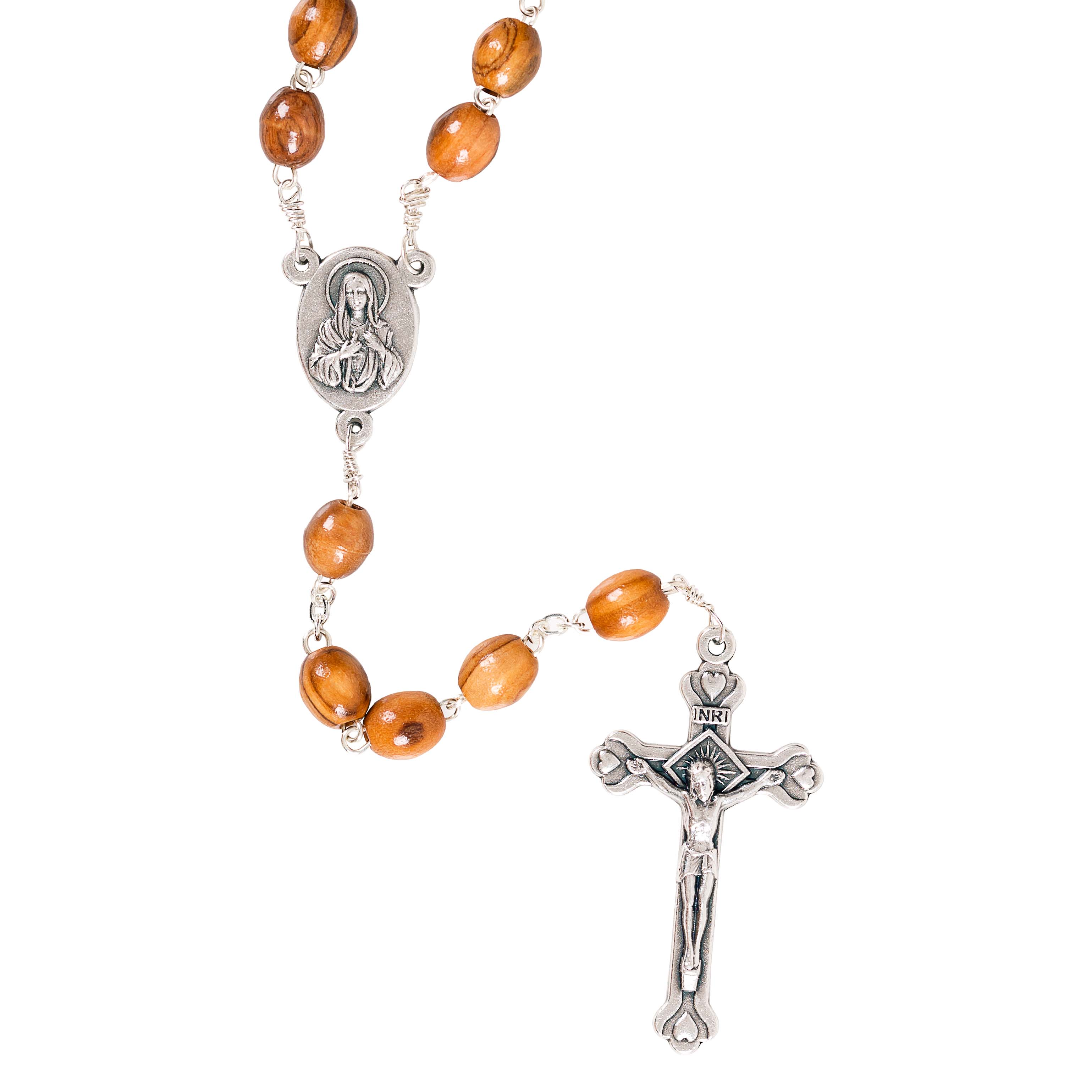 Olive Wood Rosary In Confirmation Box