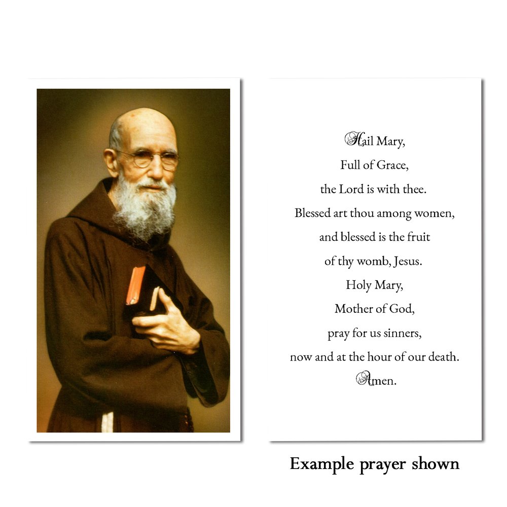 Blessed Solanus Casey Personalized Prayer Card