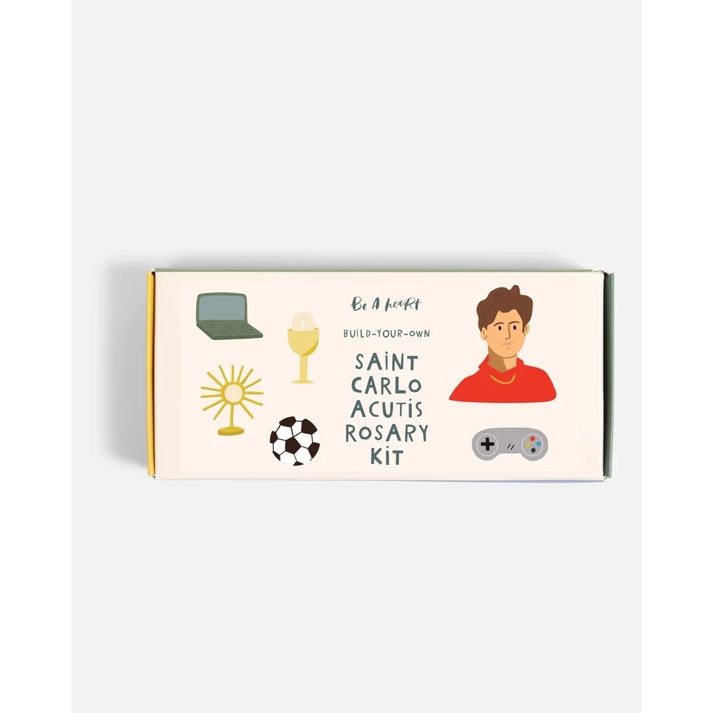 St. Carlo Acutis DIY Wooden Rosary Kit for Kids