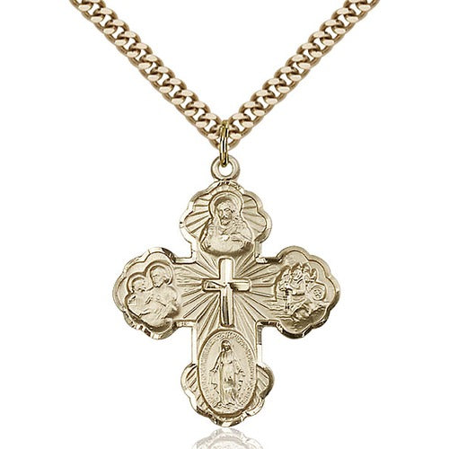 14kt Gold Filled 5-Way Pendant 1 1/4 X 1"