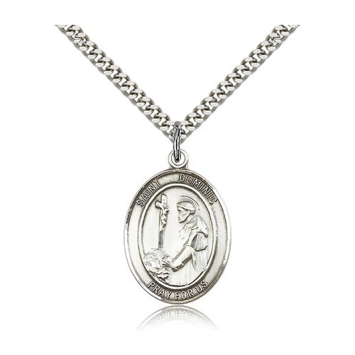 Sterling Silver St. Dominic de Guzman Pendant w/ chain