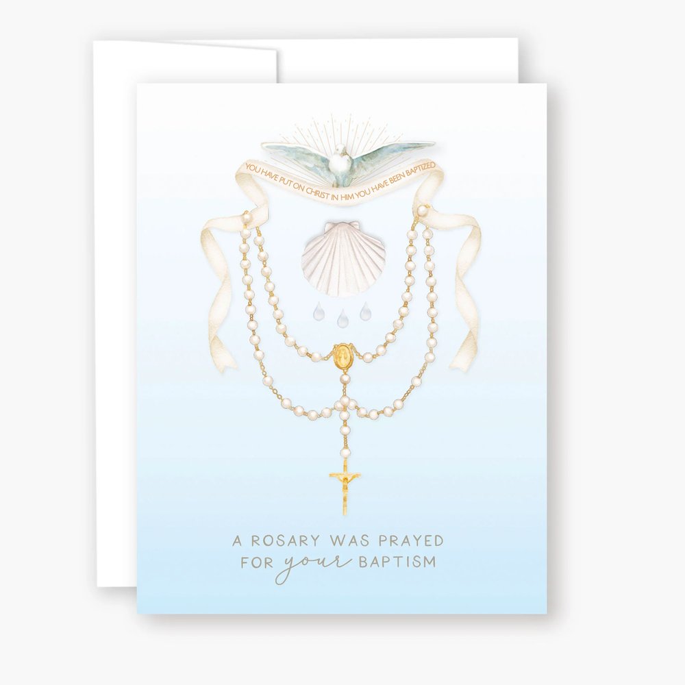 I Prayed a Rosary for Your Baptism Greeting Card