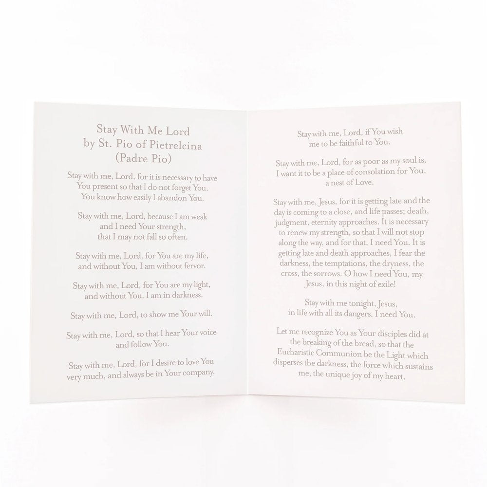 Stay With Me Lord Eucharist Folded Prayer Card