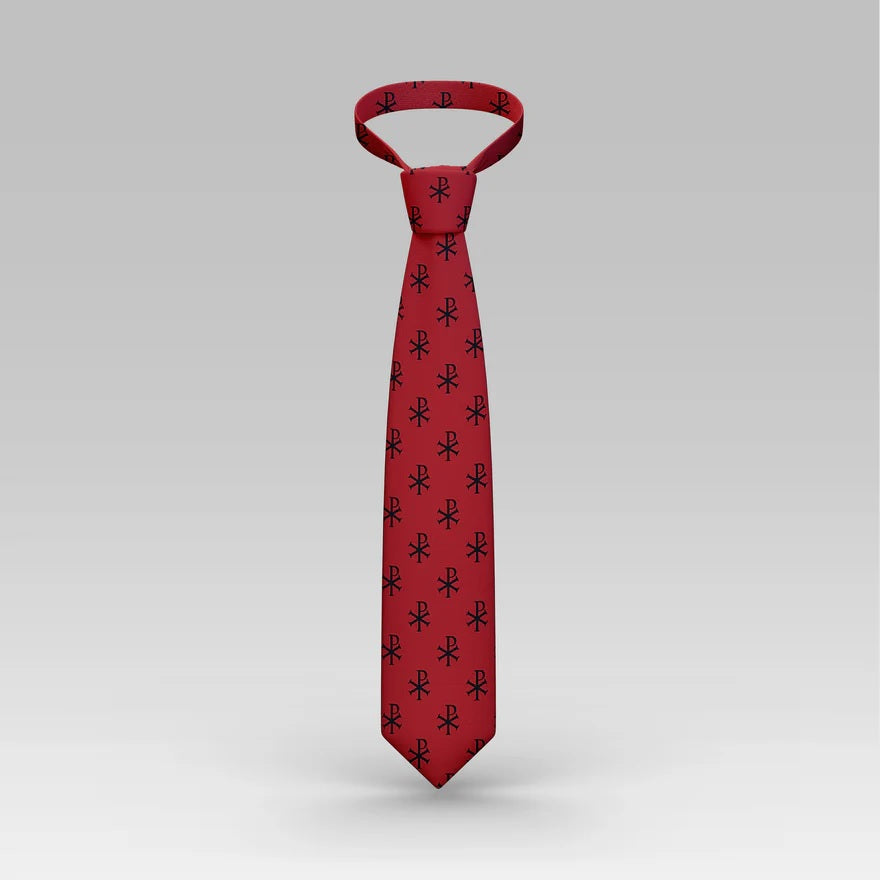 Red Chi-Rho Necktie