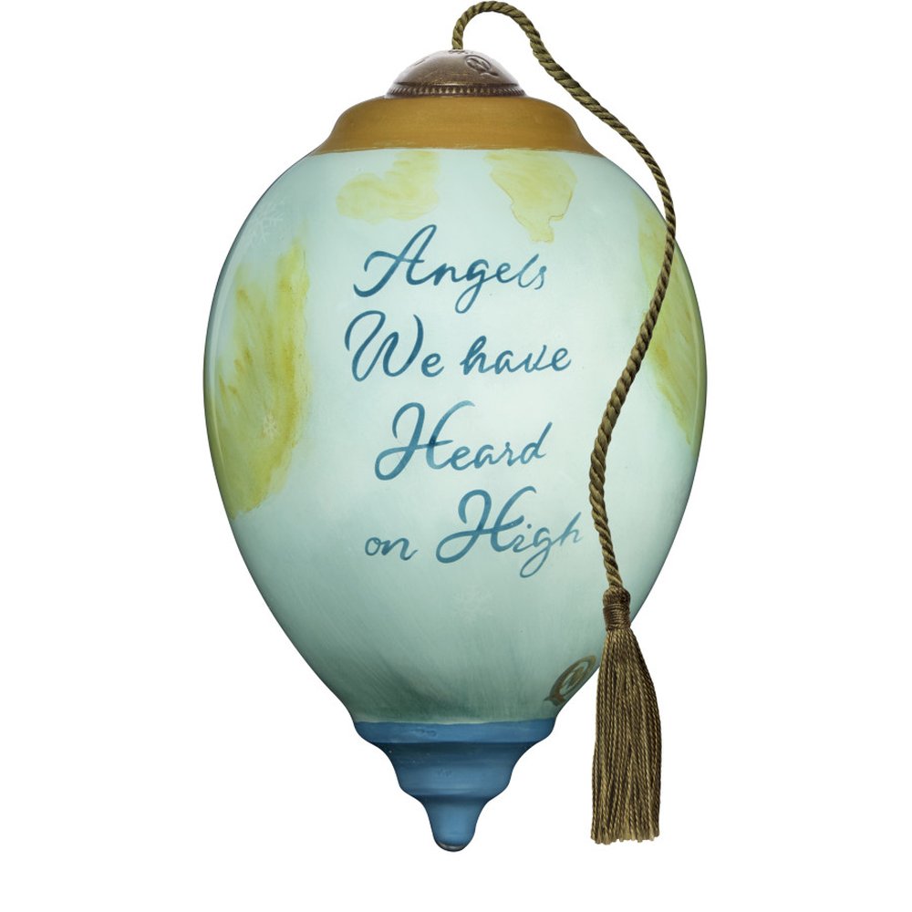 Angels We Have Heard on High Blown Glass Ornament