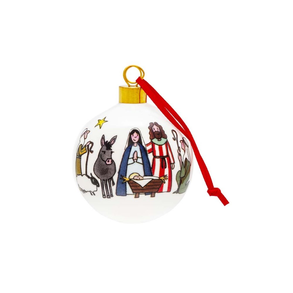 Nativity Painted Bauble Ornament
