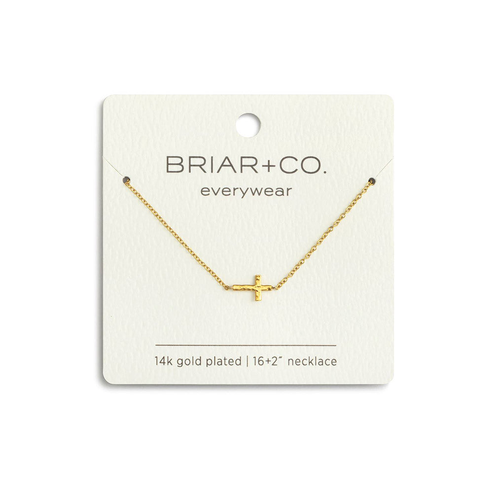 14 KT Gold Plated Horizontal Cross Necklace