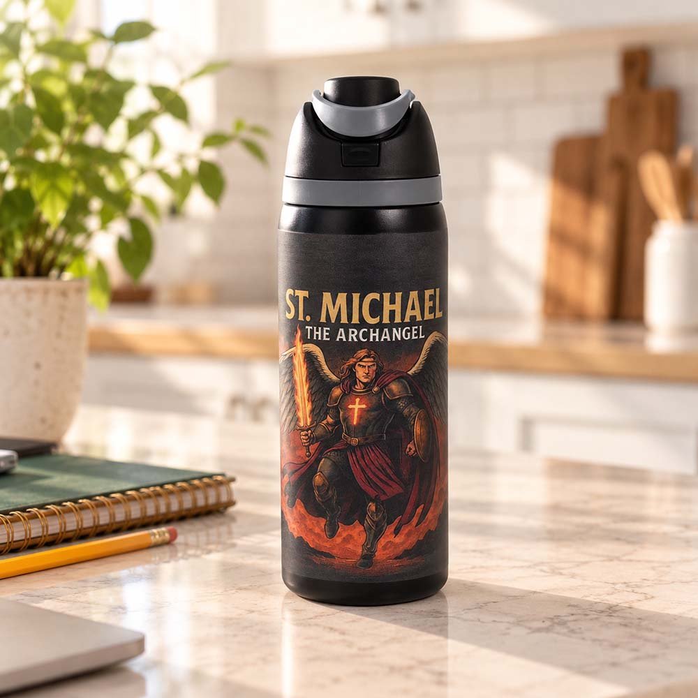 St. Michael Personalized Superhero Saint Water Bottle