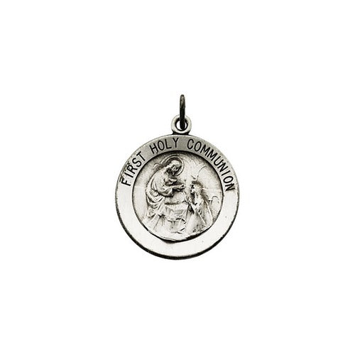 Sterling Silver 18mm First Communion Medal