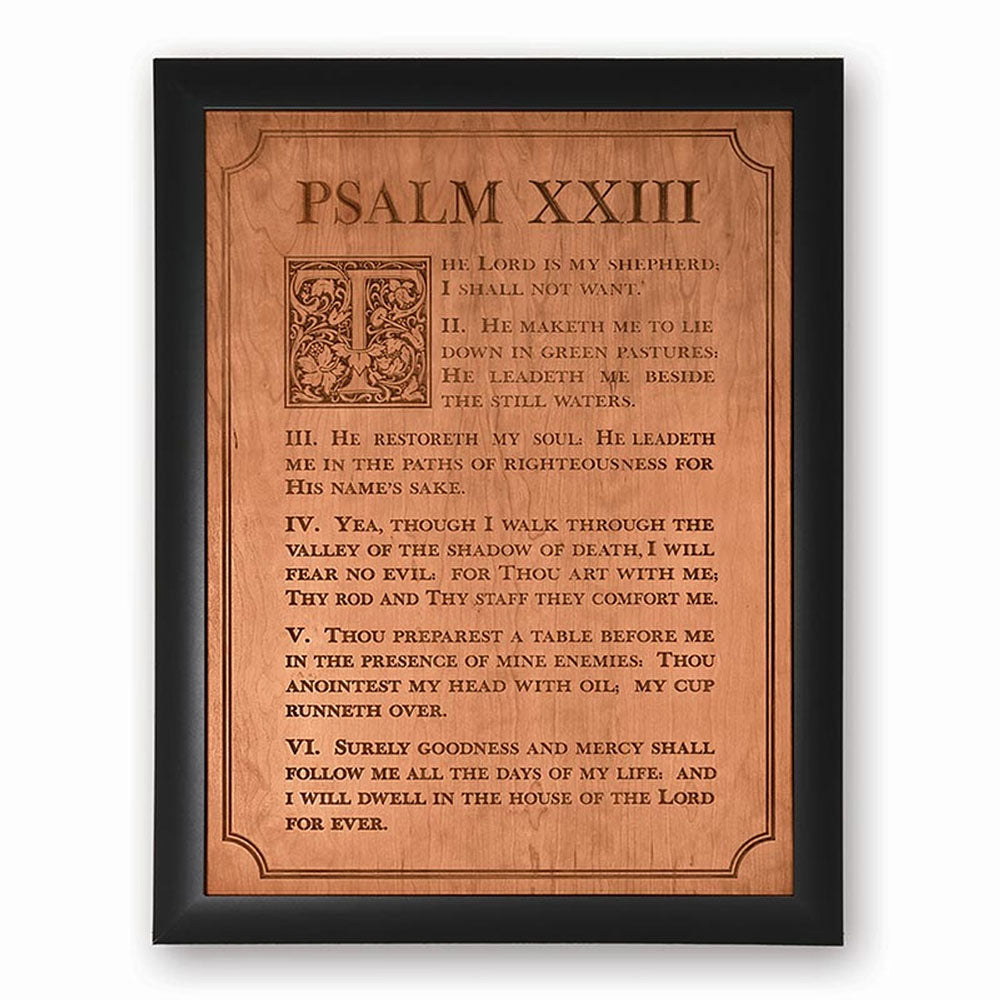 Psalm 23 Ornate Carved Wall Art - 36" x 28"