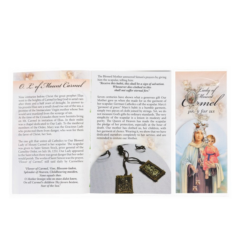 Our Lady of Mt. Carmel Rosary, Booklet, & Bookmark Set