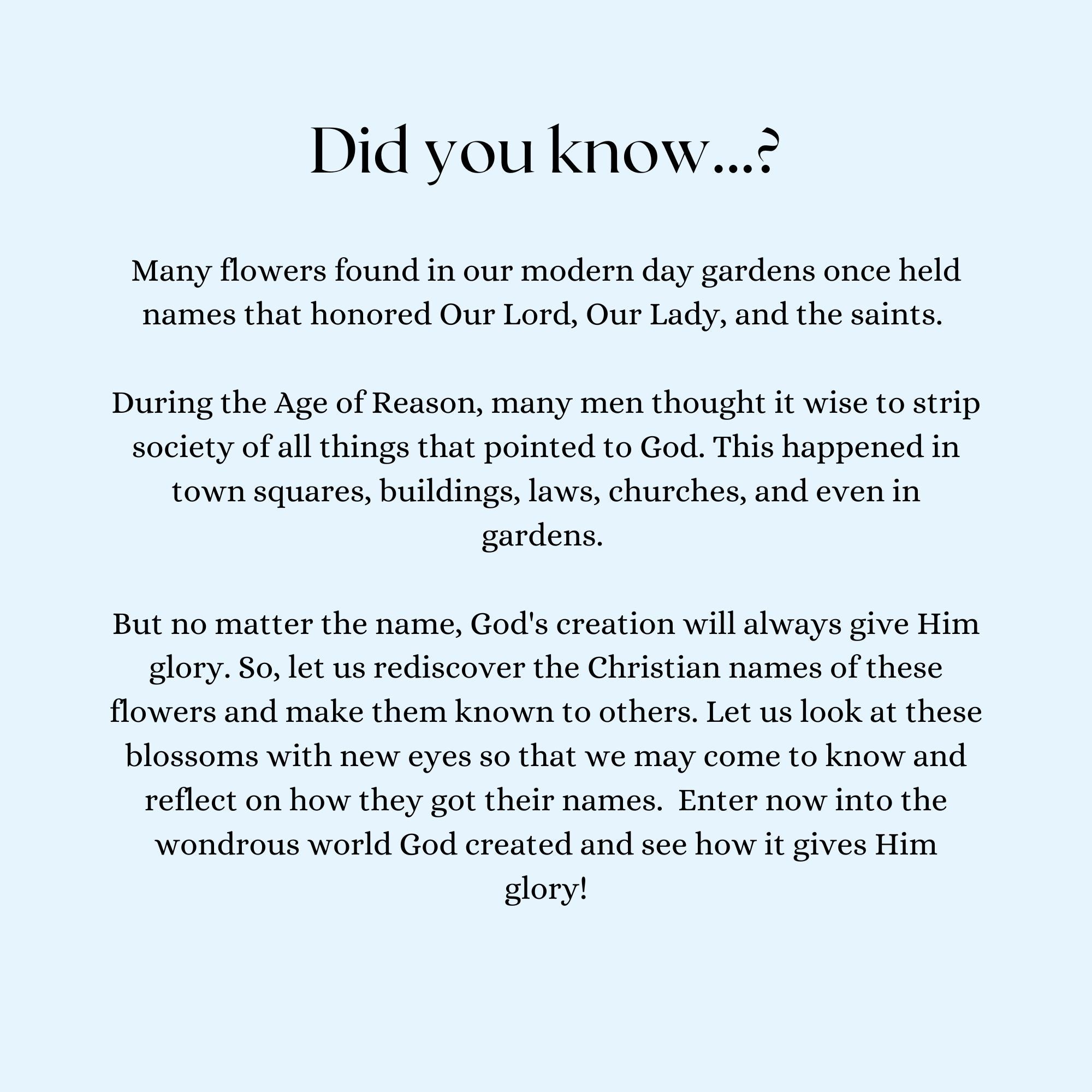 Our Lady's Garden: A Parent-Child Reader