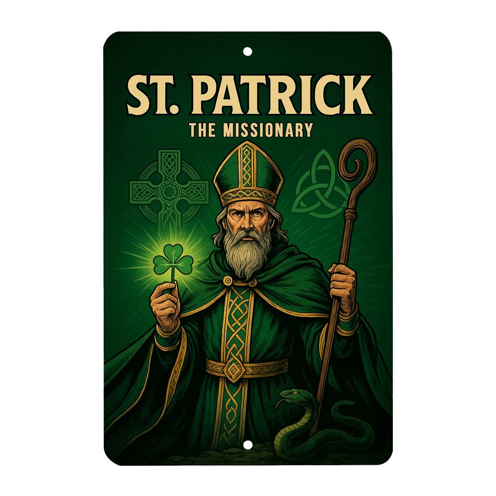 St. Patrick Superhero Tin Sign