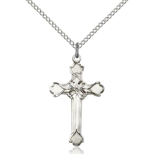 Sterling Silver Cross Pendant 1 X 5/8"